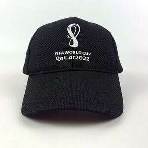 FIFA World Cup Qatar 2022 Hat Black Plastic‎ Logo Official Licensed Classic Fit